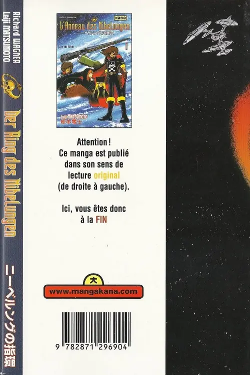Verso de l'album L'Anneau des Nibelungen 1 L'or du Rhin