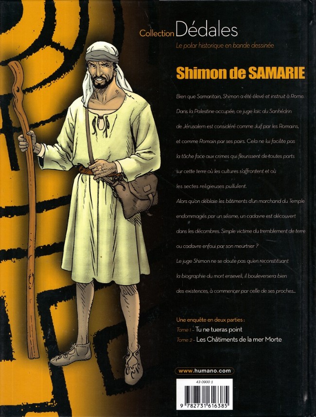 Verso de l'album Shimon de Samarie / Le Samaritain Tome 1 Tu ne tueras point