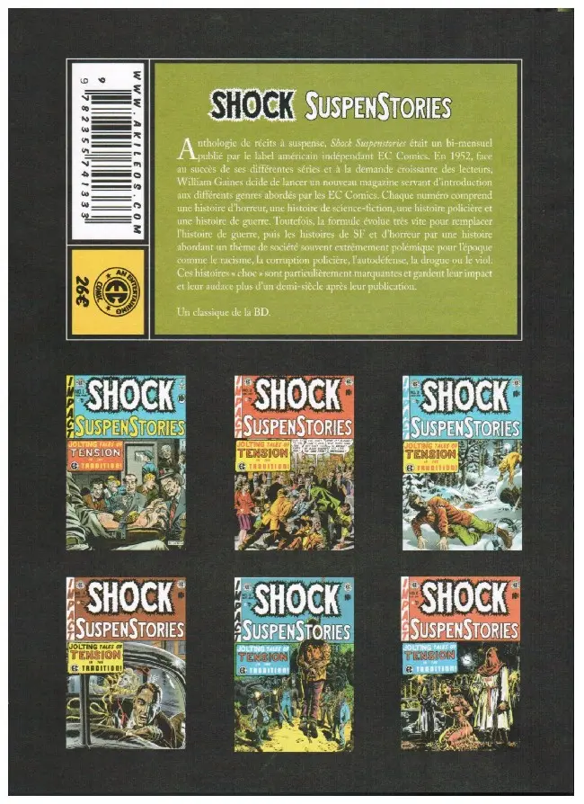 Verso de l'album Shock SuspenStories Tome 1