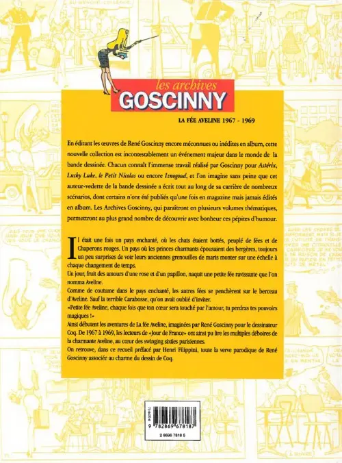 Verso de l'album Les Archives Goscinny La fée Aveline 1967-1969
