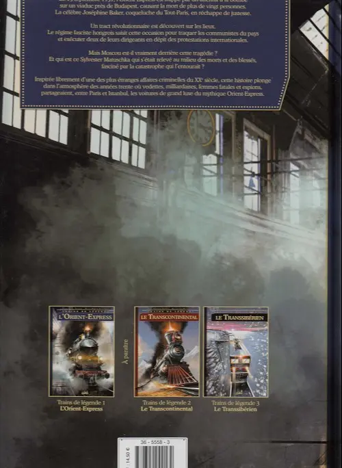 Verso de l'album Trains de légende Tome 1 L'Orient-Express
