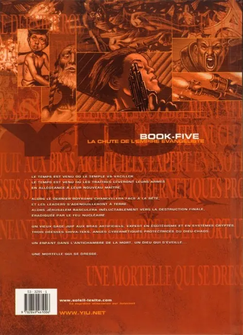 Verso de l'album Yiu Tome 5 La chute de l'empire évangéliste