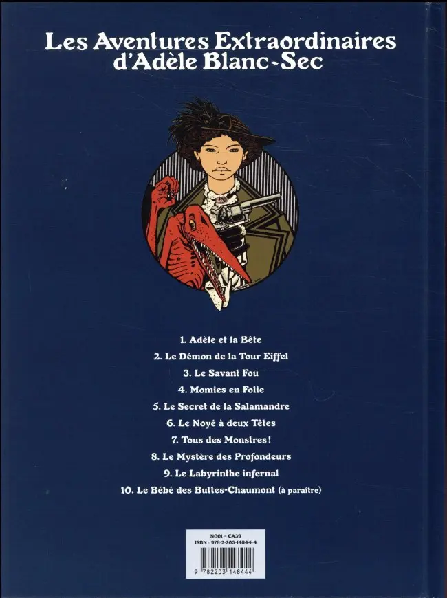 Verso de l'album Les Aventures Extraordinaires d'Adèle Blanc-Sec Tome 1 Adèle et la Bête