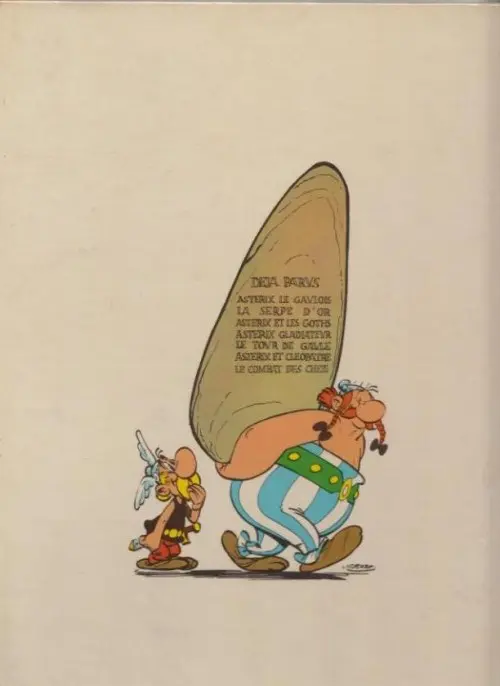 Verso de l'album Astérix Tome 8 Astérix chez les Bretons
