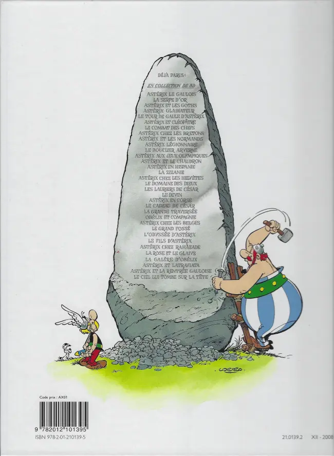 Verso de l'album Astérix Tome 7 Le combat des chefs