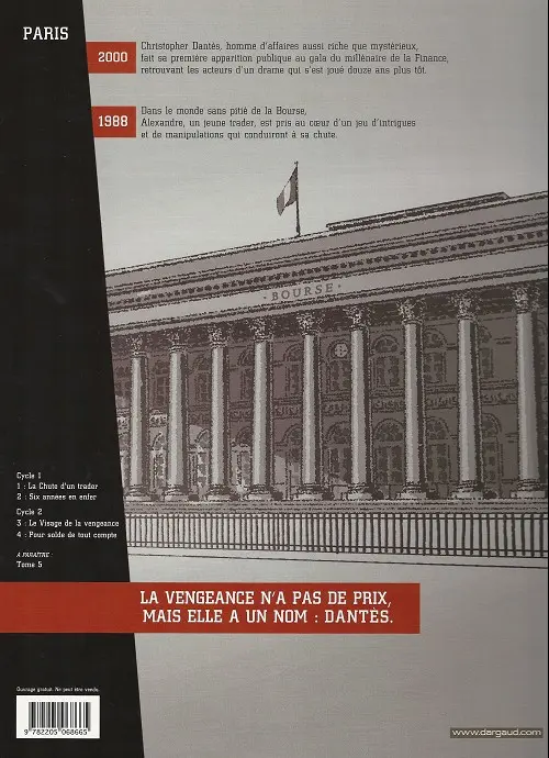 Verso de l'album Dantès Tome 1 La Chute d'un trader