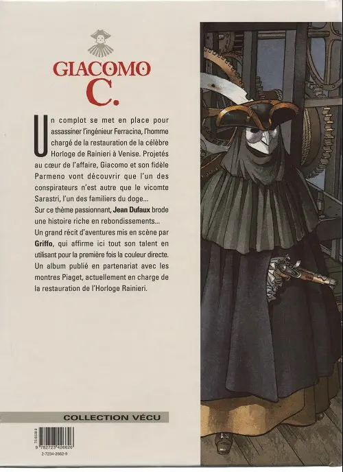 Verso de l'album Giacomo C. Tome 9 L'heure qui tue