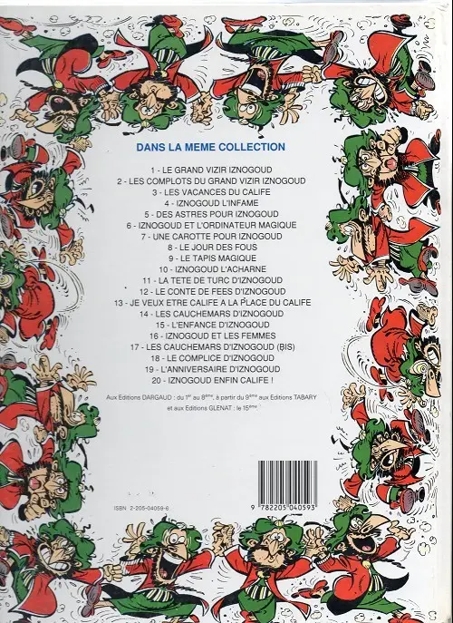 Verso de l'album Iznogoud Tome 5 Des astres pour Iznogoud