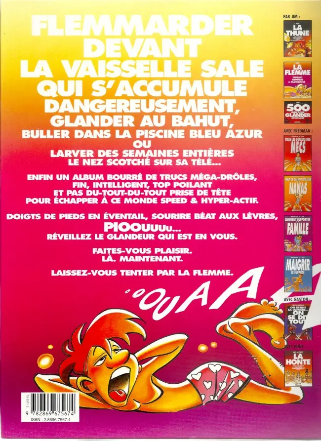 Verso de l'album Jim et ses copains Tome 6 La flemme