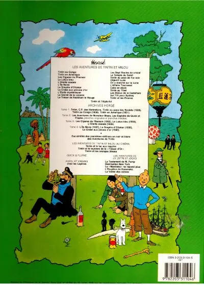 Verso de l'album Les Aventures de Jo, Zette et Jocko Tome 4 Le Rayon du Mystère 2e épisode, L'éruption du Karamako