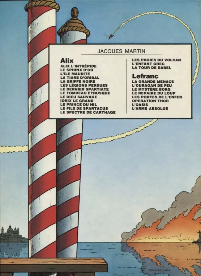 Verso de l'album Lefranc Tome 1 La grande menace
