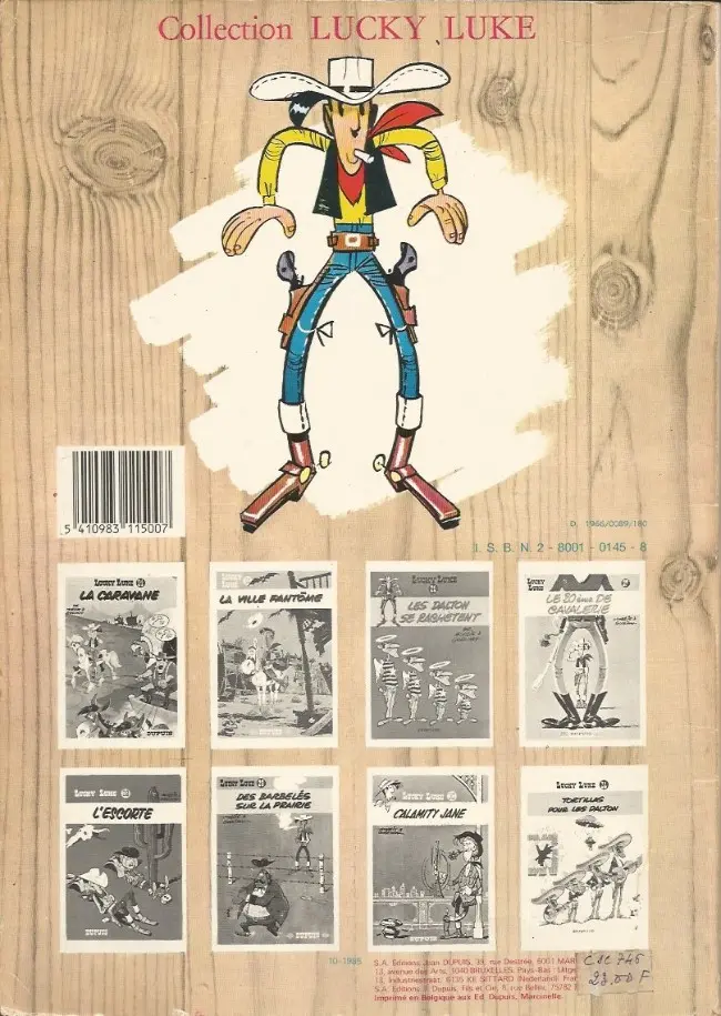 Verso de l'album Lucky Luke Tome 6 Hors-la-loi