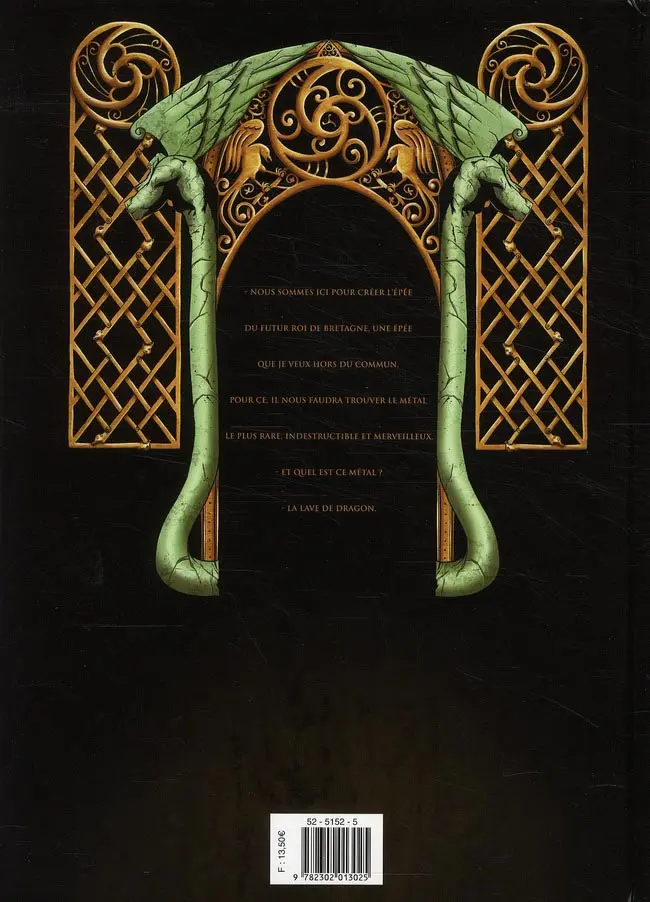 Verso de l'album Merlin - La quête de l'épée Tome 2 La forteresse de Kunjir