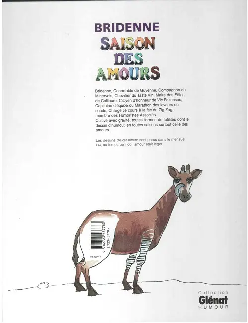 Verso de l'album Saison des amours Tome 1