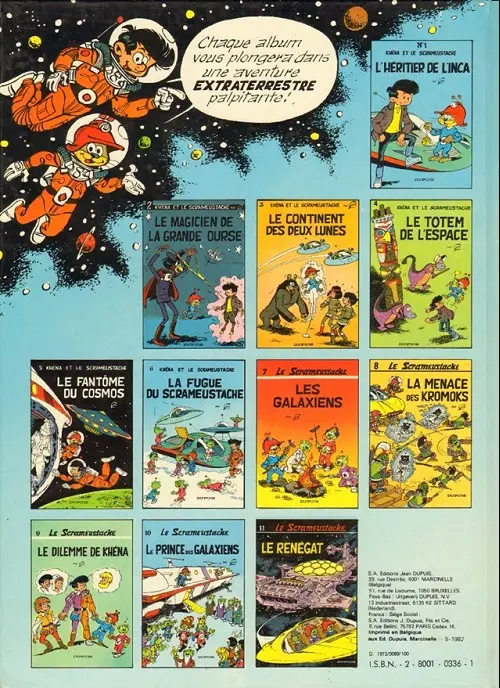 Verso de l'album Le Scrameustache Tome 1 L'héritier de l'Inca
