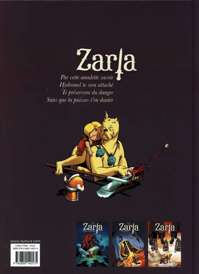 Verso de l'album Zarla Tome 2 Le dragon blanc