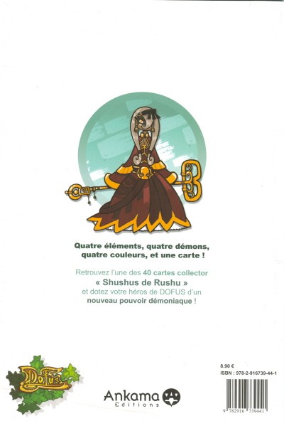 Verso de l'album Dofus Les shushus de Rushu