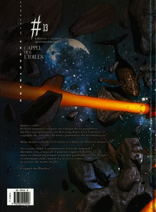 Verso de l'album Kookaburra Universe Tome 13 L'appel des étoiles