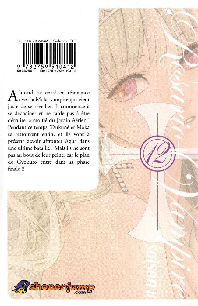 Verso de l'album Rosario + Vampire 12