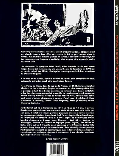 Verso de l'album Torpedo Tome 15 Affreux, sales, bêtes, méchants et immondes