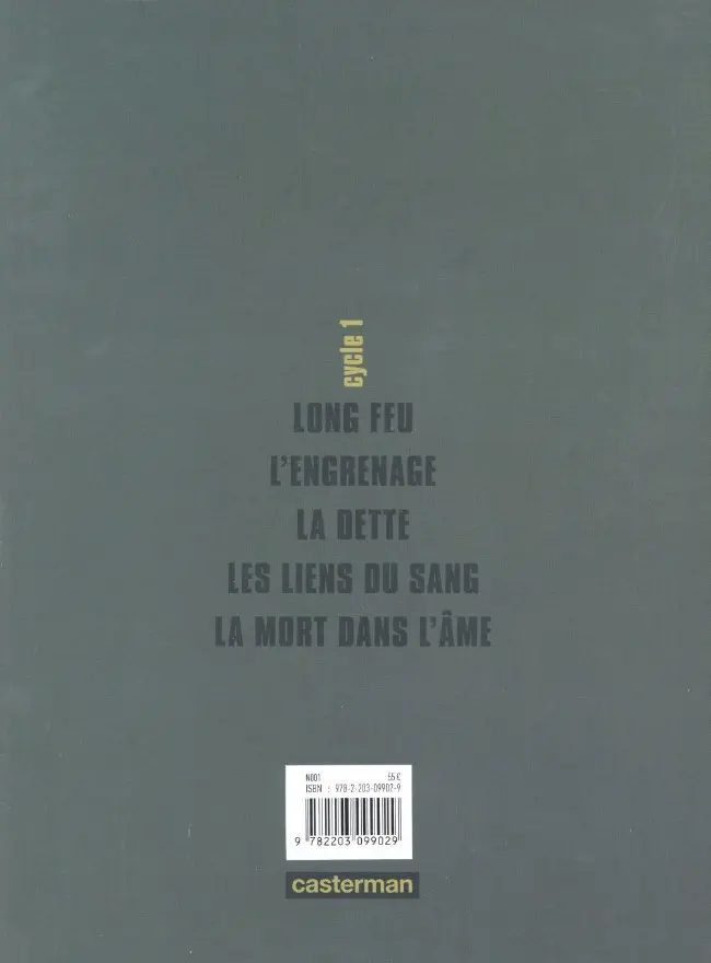 Verso de l'album Le Tueur Cycle 1