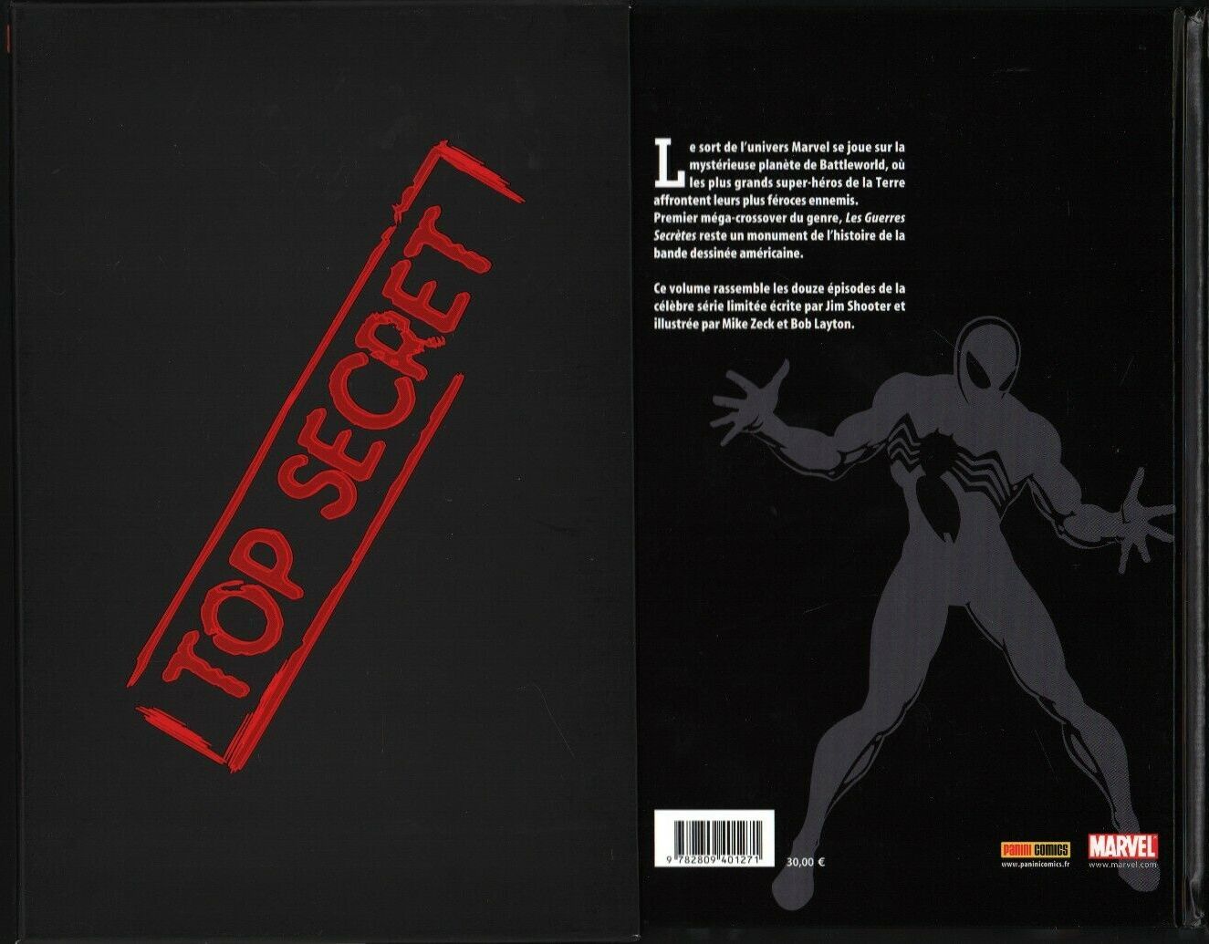 Verso de l'album Best of Marvel 12 Les guerres secrètes