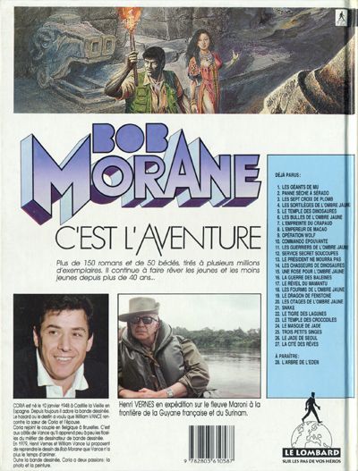 Verso de l'album Bob Morane Tome 46 La cité des rêves