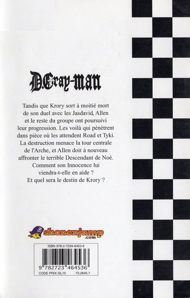 Verso de l'album D.Gray-Man Vol. 12 Poker