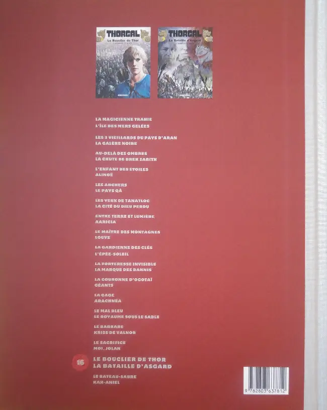 Verso de l'album Thorgal Volume 16 Le bouclier de Thor / La bataille d'Asgard