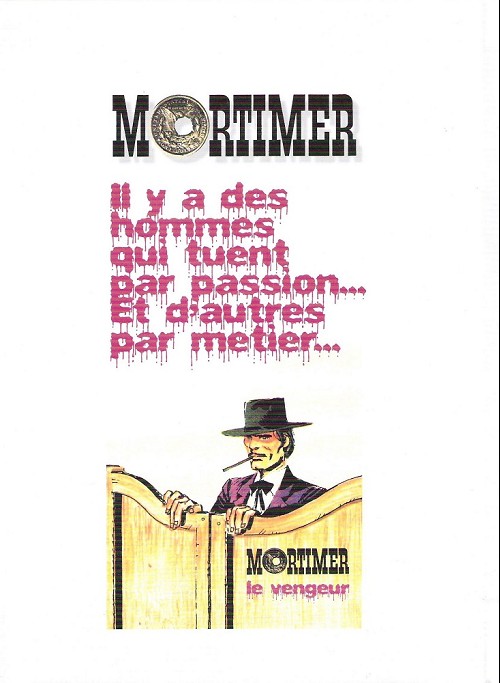 Verso de l'album Mortimer le chasseur de primes 1-2