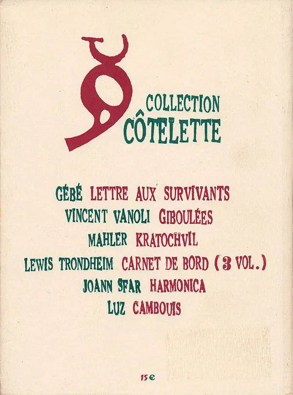 Verso de l'album Broderies