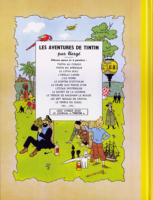 Verso de l'album Tintin Tome 14 Le temple du soleil