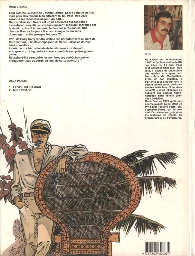 Verso de l'album Capitaine Sabre Tome 2 Miss Visage