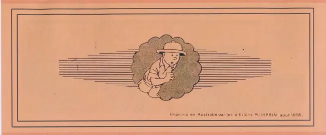 Verso de l'album Tintin Tintin au Liban