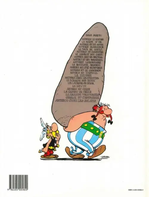 Verso de l'album Astérix Tome 17 Le domaine des dieux