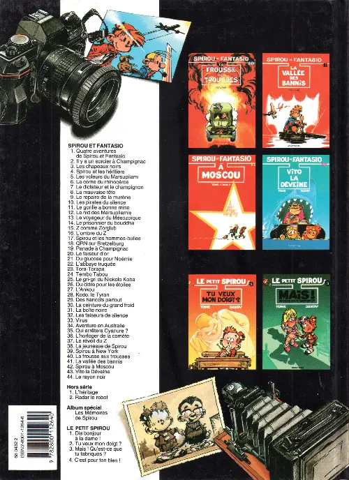 Verso de l'album Spirou et Fantasio Tome 36 L'horloger de la comète