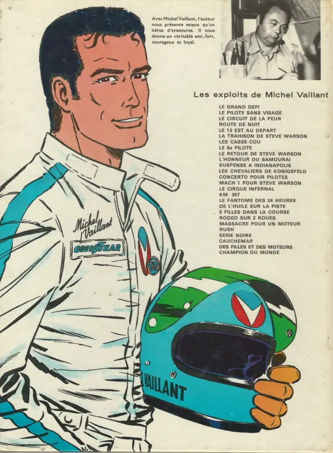 Verso de l'album Michel Vaillant Tome 4 Route de nuit