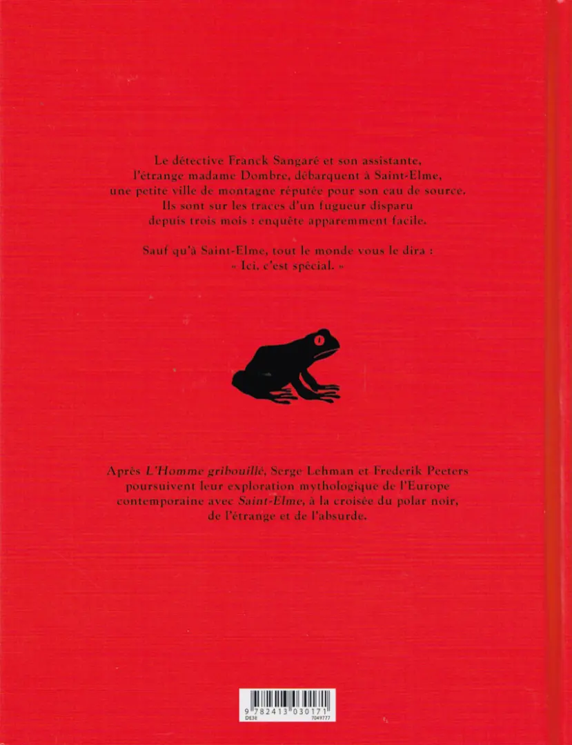 Verso de l'album Saint Elme 1 La vache brûlée
