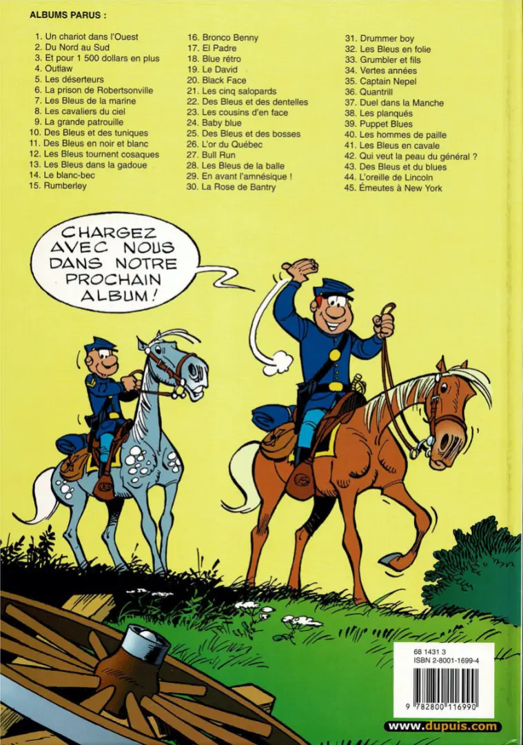 Verso de l'album Les Tuniques Bleues Tome 30 La Rose de Bantry
