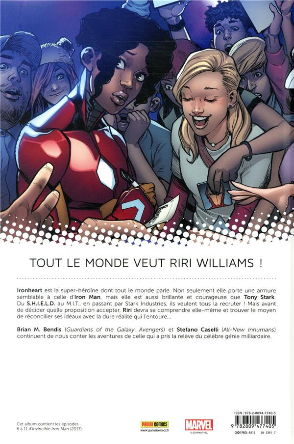 Verso de l'album Invincible Iron Man : Ironheart Tome 2 La Cour des Grands