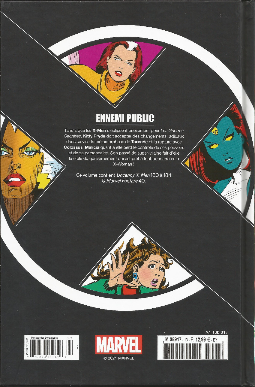 Verso de l'album X-Men - La Collection Mutante Tome 13 Ennemi public