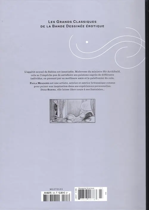 Verso de l'album Les Grands Classiques de la Bande Dessinée Érotique - La Collection Tome 123 Sabina