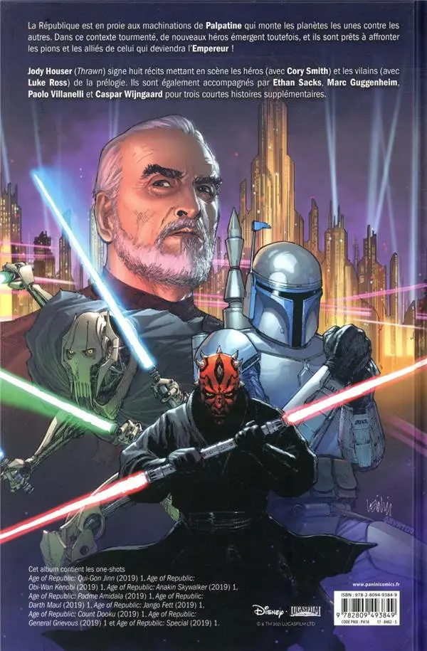 Verso de l'album Star Wars - L'ère de la République