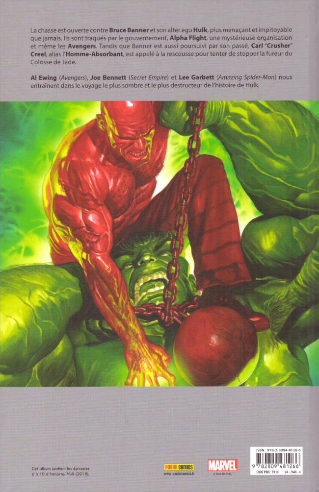 Verso de l'album Immortal Hulk 2 La porte verte