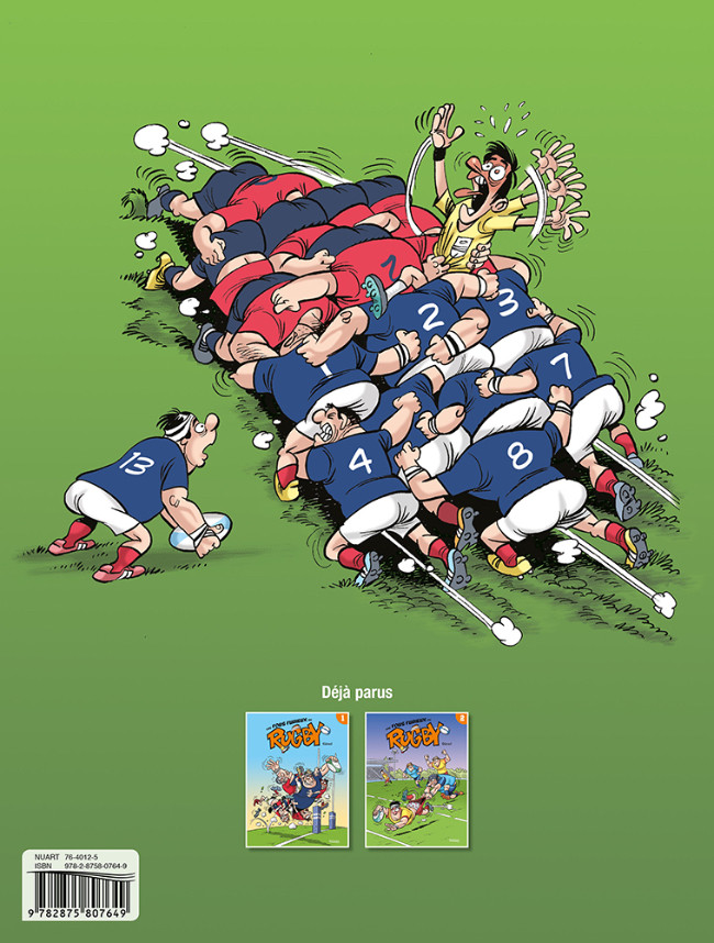 Verso de l'album Les Foux furieux du rugby 2