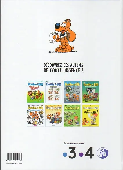 Verso de l'album Boule & Bill Tome 30 La Bande à Bill