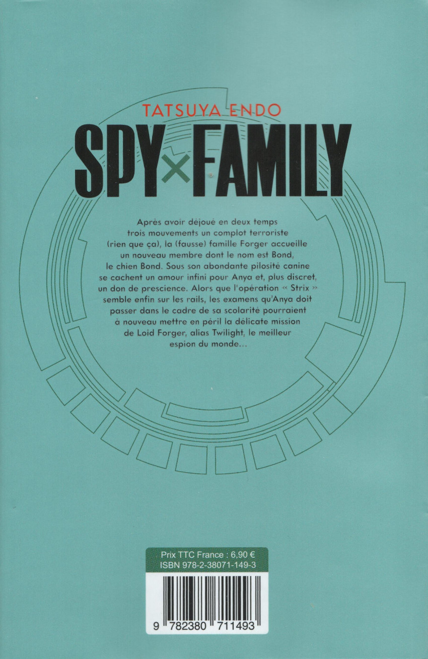 Verso de l'album Spy x Family 5