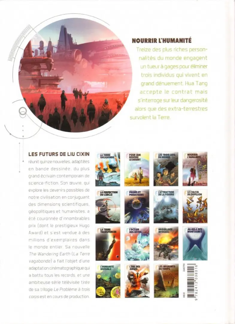 Verso de l'album Les futurs de Liu Cixin Tome 4 Nourrir l'humanité