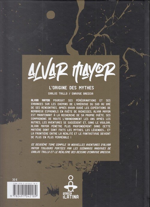 Verso de l'album Alvar Mayor Tome 2 L'origine des mythes