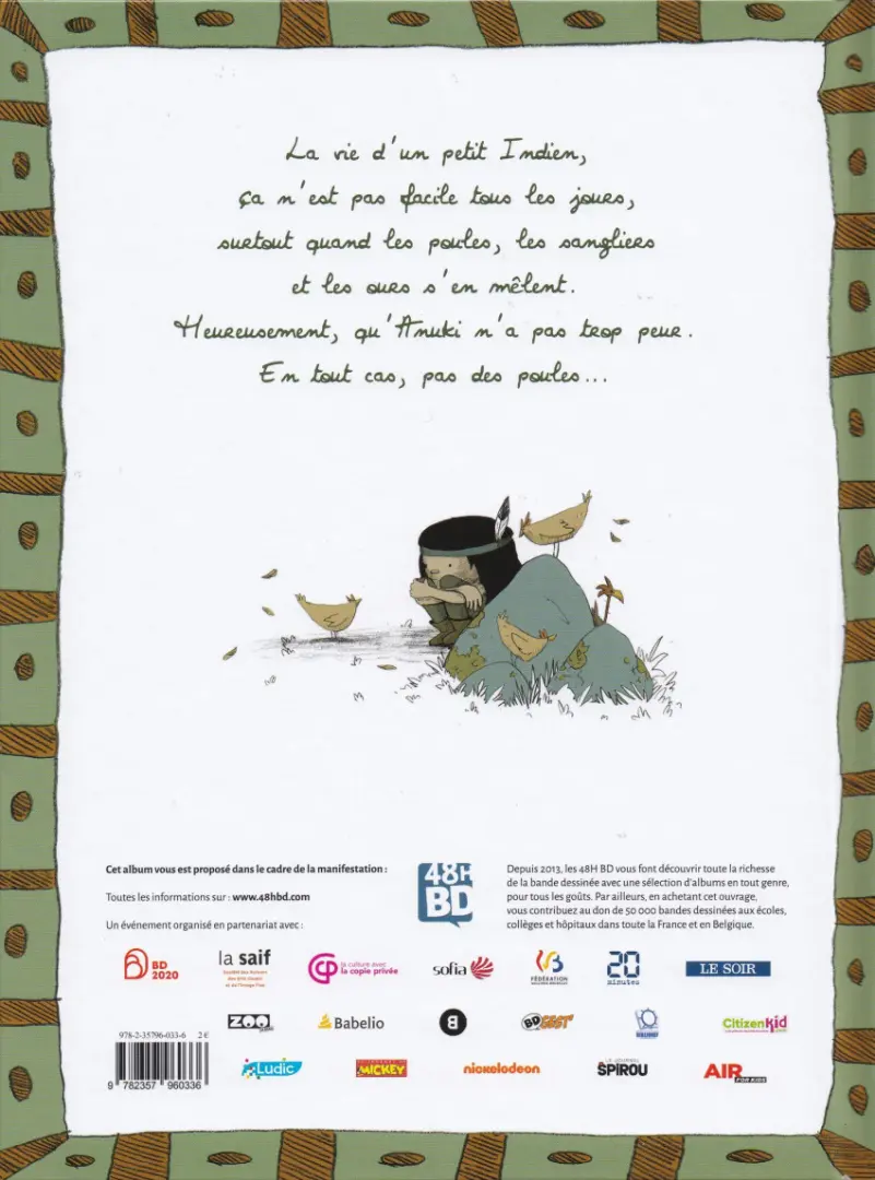 Verso de l'album Anuki Tome 1 La Guerre des poules